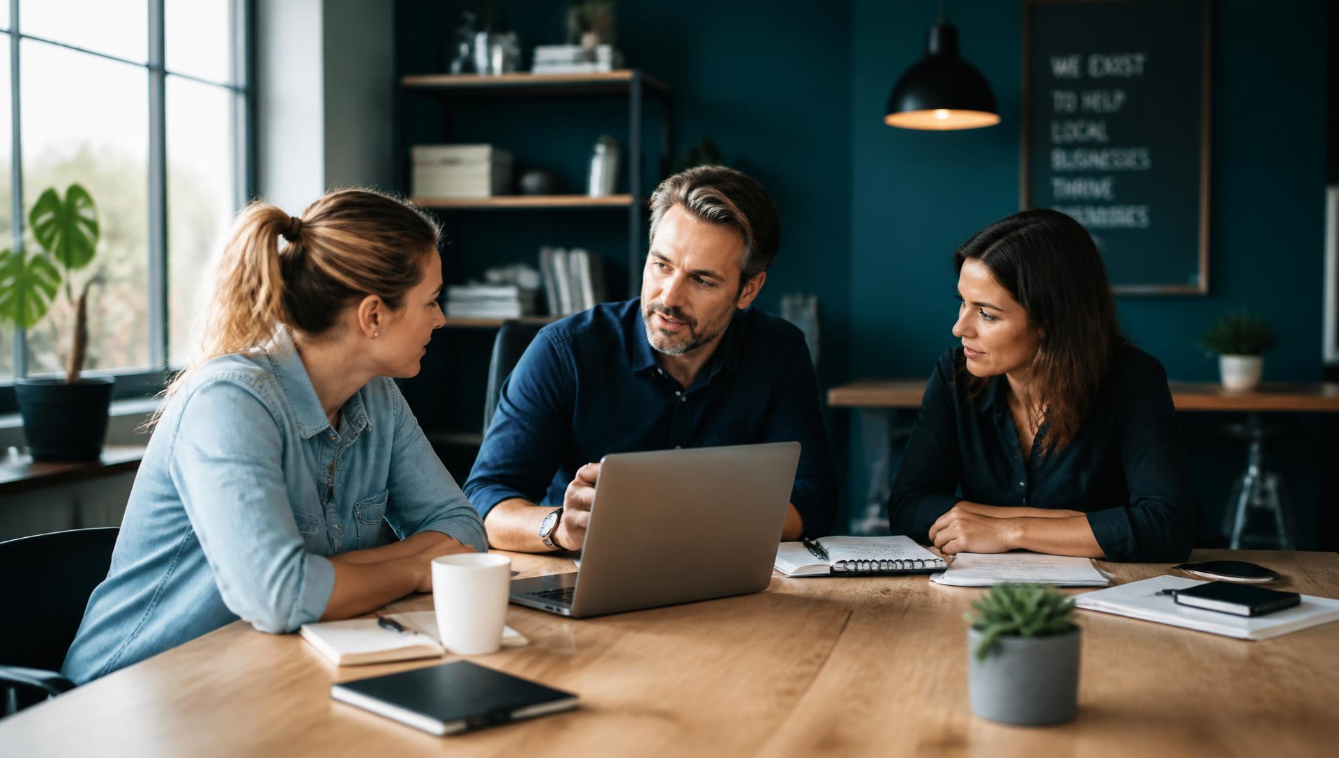 Business owners planning together